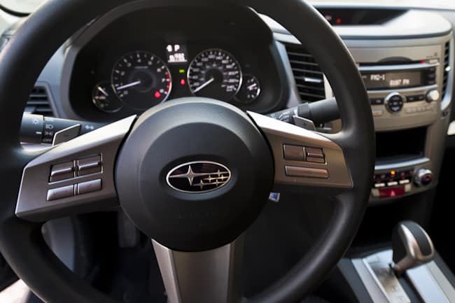 2011 Subaru Legacy interior front cabin