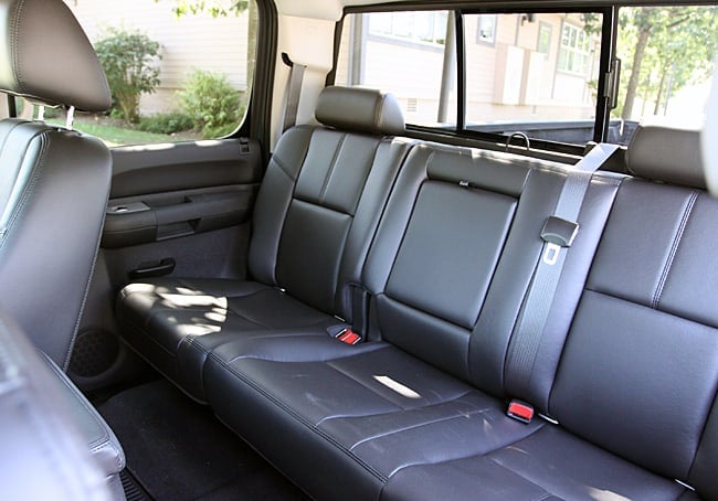 2011 Chevrolet Silverado HD Review rear seats