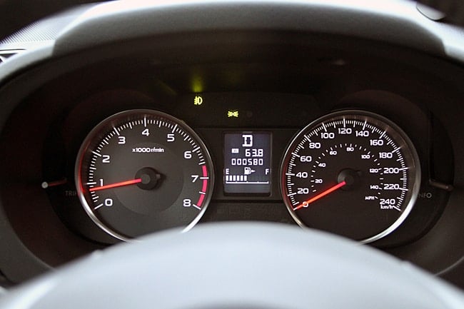 2012 Subaru Impreza gauge cluster