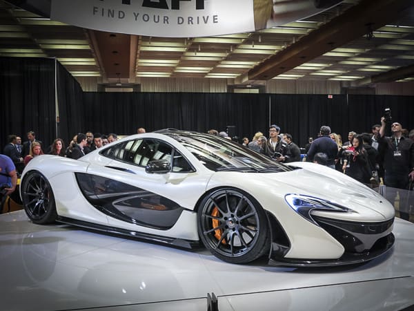 white 2015 McLaren P1 front