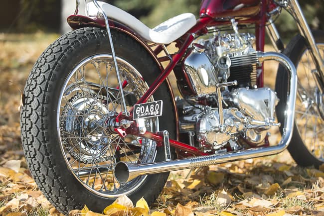 Custom 1950s Triumph with a TR6 650cc Engine