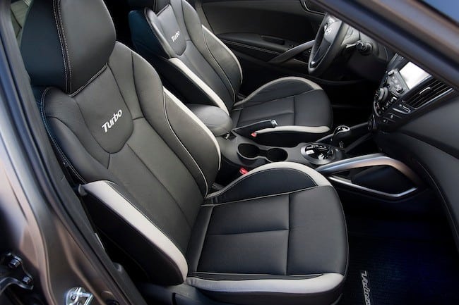 2015 Hyundai Veloster Turbo Review front seats