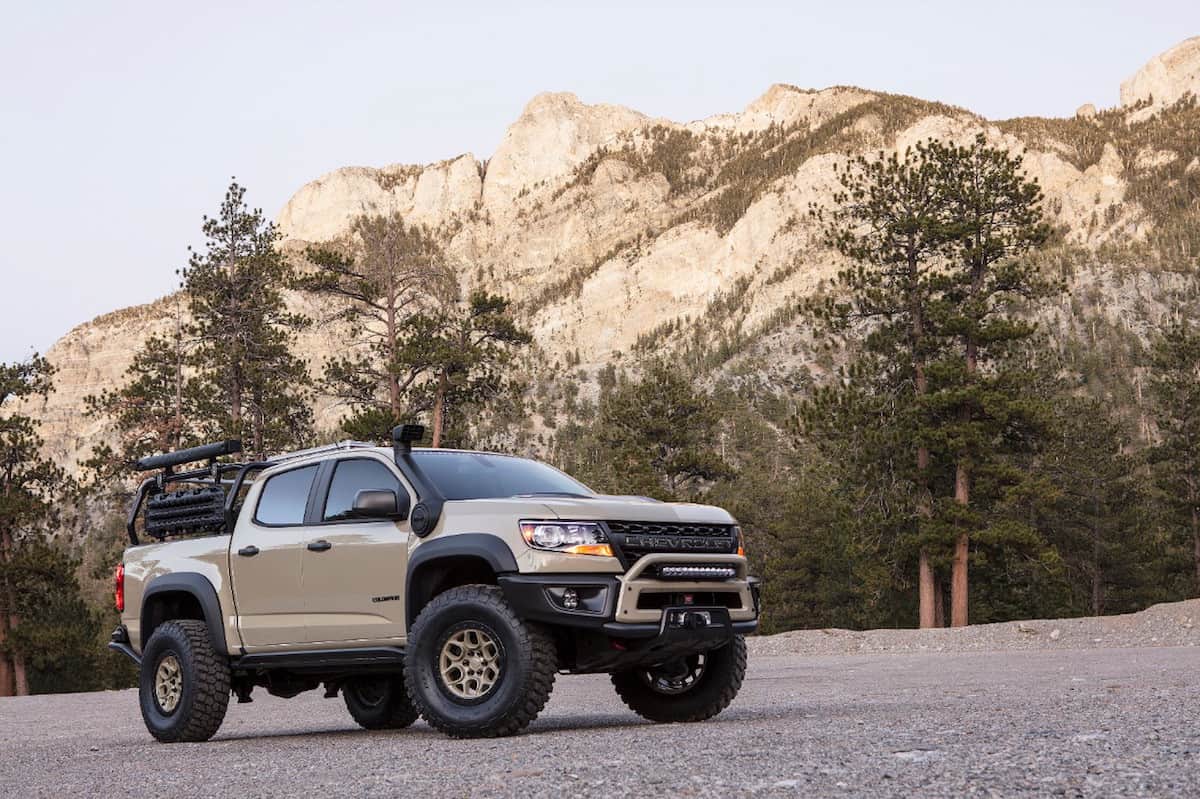 This colorado zr2 aev concept is the ultimate off road midsize pickup