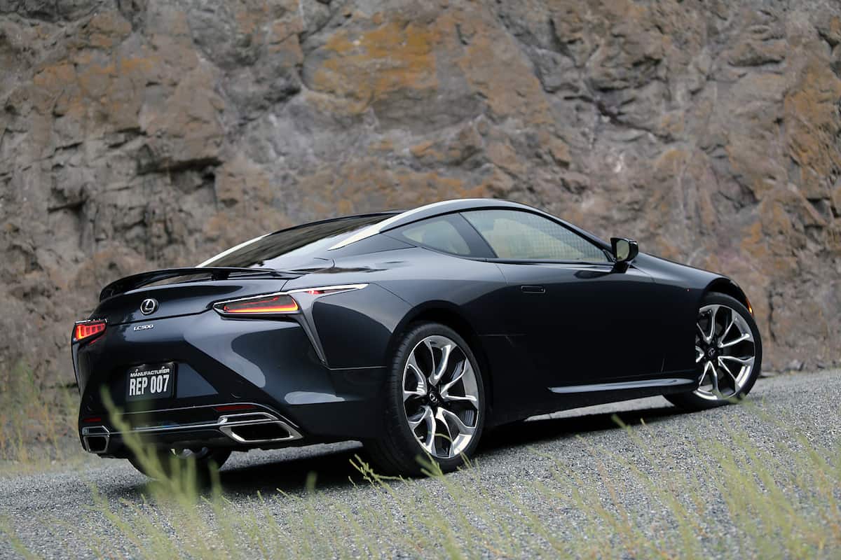 2018 Lexus LC 500 coupe rear profile