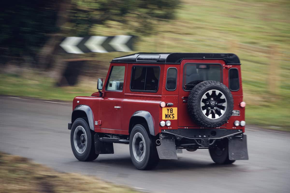 new defender 2018 land rover 70th anniversary edition rear view